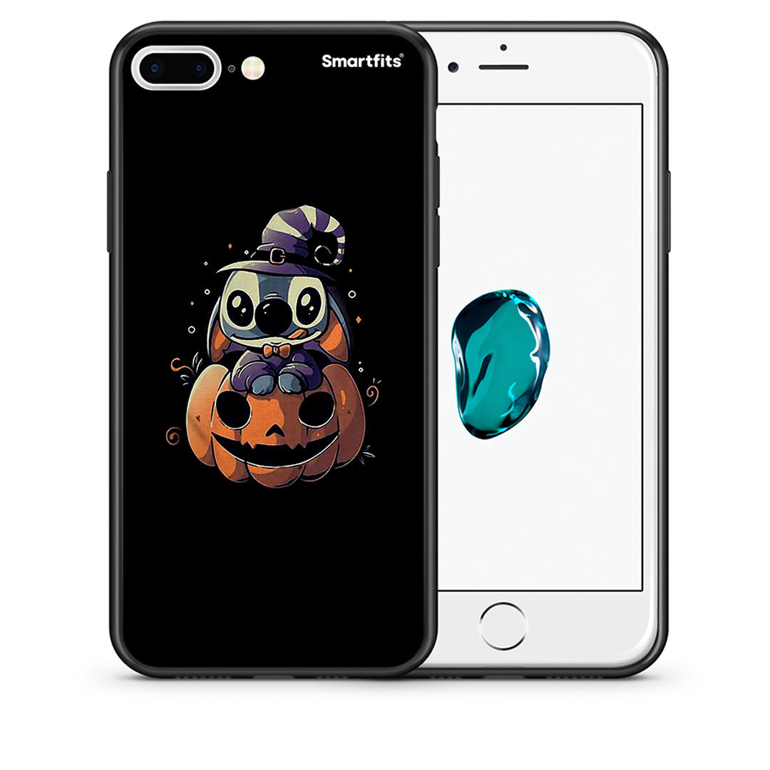 Θήκη iPhone 7 Plus/8 Plus Halloween Stitch από τη Smartfits με σχέδιο στο πίσω μέρος και μαύρο περίβλημα | iPhone 7 Plus/8 Plus Halloween Stitch case with colorful back and black bezels