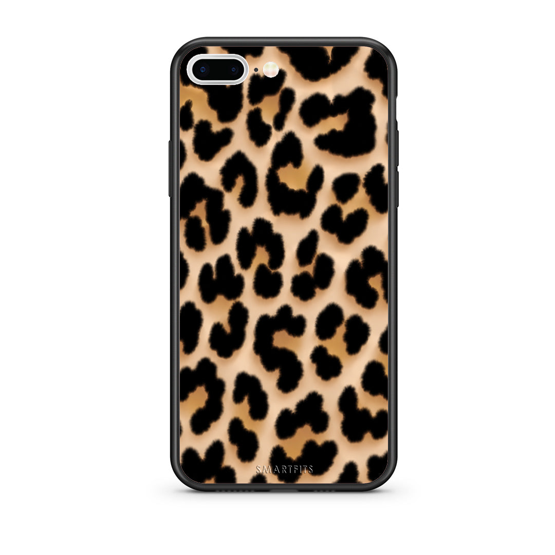 Θήκη iPhone 7 Plus / 8 Plus Leopard Print Tan Large από τη Smartfits με σχέδιο στο πίσω μέρος και μαύρο περίβλημα | iPhone 7 Plus / 8 Plus Leopard Print Tan Large case with colorful back and black bezels