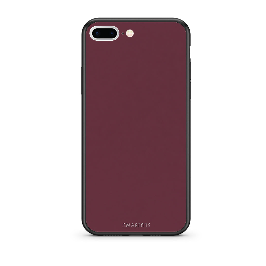 Θήκη iPhone 7 Plus / 8 Plus Muted Burgundy από τη Smartfits με σχέδιο στο πίσω μέρος και μαύρο περίβλημα | iPhone 7 Plus / 8 Plus Muted Burgundy case with colorful back and black bezels