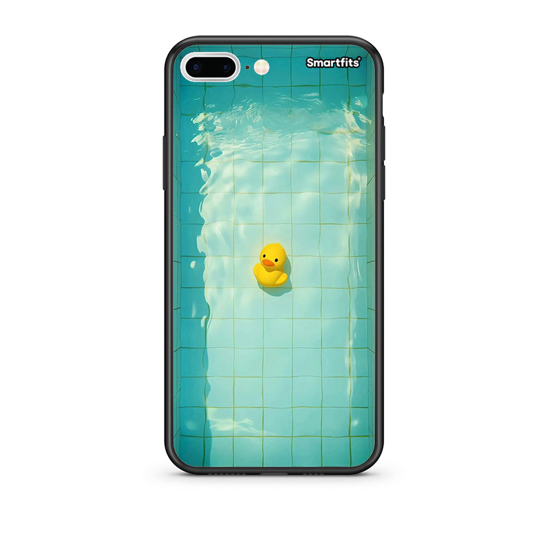 iPhone 7 Plus/8 Plus Yellow Duck θήκη από τη Smartfits με σχέδιο στο πίσω μέρος και μαύρο περίβλημα | Smartphone case with colorful back and black bezels by Smartfits