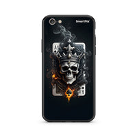 Thumbnail for iphone 6 6s Skull King Ace θήκη από τη Smartfits με σχέδιο στο πίσω μέρος και μαύρο περίβλημα | Smartphone case with colorful back and black bezels by Smartfits