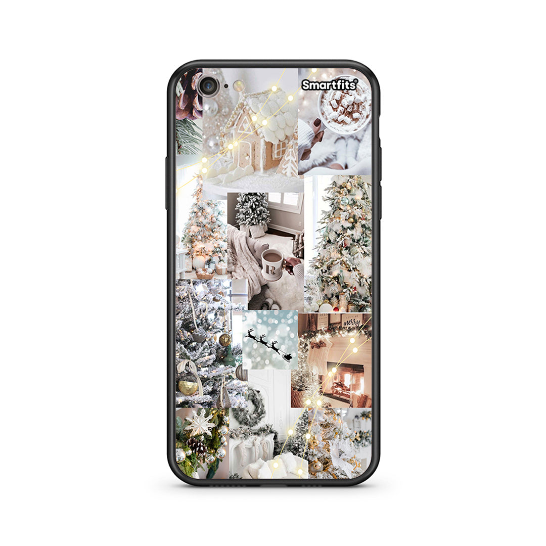 iphone 6 6s White Christmas θήκη από τη Smartfits με σχέδιο στο πίσω μέρος και μαύρο περίβλημα | Smartphone case with colorful back and black bezels by Smartfits