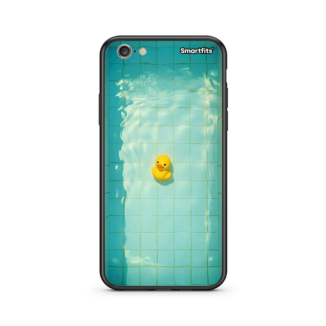 iphone 6 plus 6s plus Yellow Duck θήκη από τη Smartfits με σχέδιο στο πίσω μέρος και μαύρο περίβλημα | Smartphone case with colorful back and black bezels by Smartfits