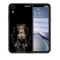 Thumbnail for Θήκη iPhone XR Anime Girl από τη Smartfits με σχέδιο στο πίσω μέρος και μαύρο περίβλημα | iPhone XR Anime Girl case with colorful back and black bezels