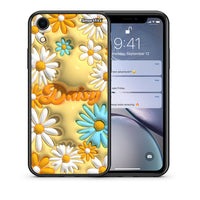 Thumbnail for Θήκη iPhone XR Bubble Daisies από τη Smartfits με σχέδιο στο πίσω μέρος και μαύρο περίβλημα | iPhone XR Bubble Daisies case with colorful back and black bezels