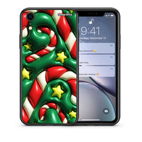 Thumbnail for Θήκη iPhone XR Christmas Bubbles από τη Smartfits με σχέδιο στο πίσω μέρος και μαύρο περίβλημα | iPhone XR Christmas Bubbles case with colorful back and black bezels