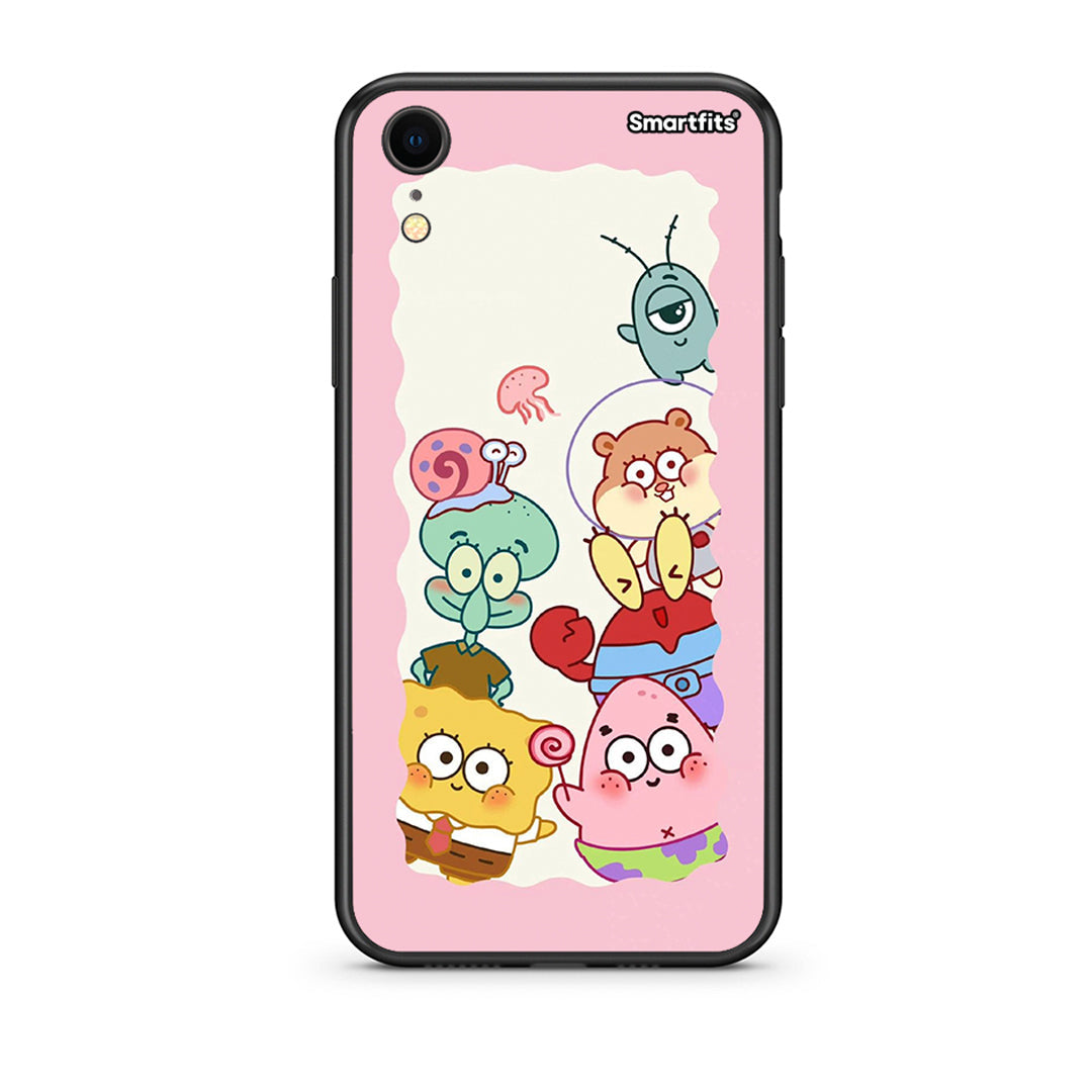 iphone xr Cute Companion θήκη από τη Smartfits με σχέδιο στο πίσω μέρος και μαύρο περίβλημα | Smartphone case with colorful back and black bezels by Smartfits