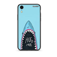Thumbnail for iphone xr Hug Me θήκη από τη Smartfits με σχέδιο στο πίσω μέρος και μαύρο περίβλημα | Smartphone case with colorful back and black bezels by Smartfits
