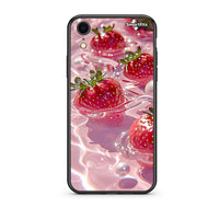 Thumbnail for iphone xr Juicy Strawberries θήκη από τη Smartfits με σχέδιο στο πίσω μέρος και μαύρο περίβλημα | Smartphone case with colorful back and black bezels by Smartfits