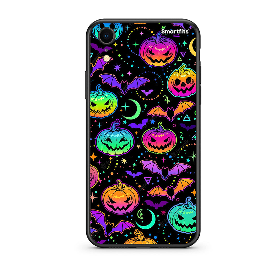 iphone xr Neon Halloween θήκη από τη Smartfits με σχέδιο στο πίσω μέρος και μαύρο περίβλημα | Smartphone case with colorful back and black bezels by Smartfits