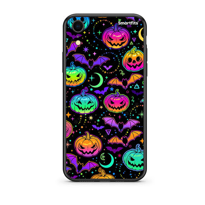 iphone xr Neon Halloween θήκη από τη Smartfits με σχέδιο στο πίσω μέρος και μαύρο περίβλημα | Smartphone case with colorful back and black bezels by Smartfits
