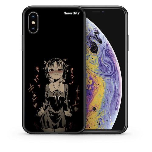 Θήκη iPhone X/Xs Anime Girl από τη Smartfits με σχέδιο στο πίσω μέρος και μαύρο περίβλημα | iPhone X/Xs Anime Girl case with colorful back and black bezels