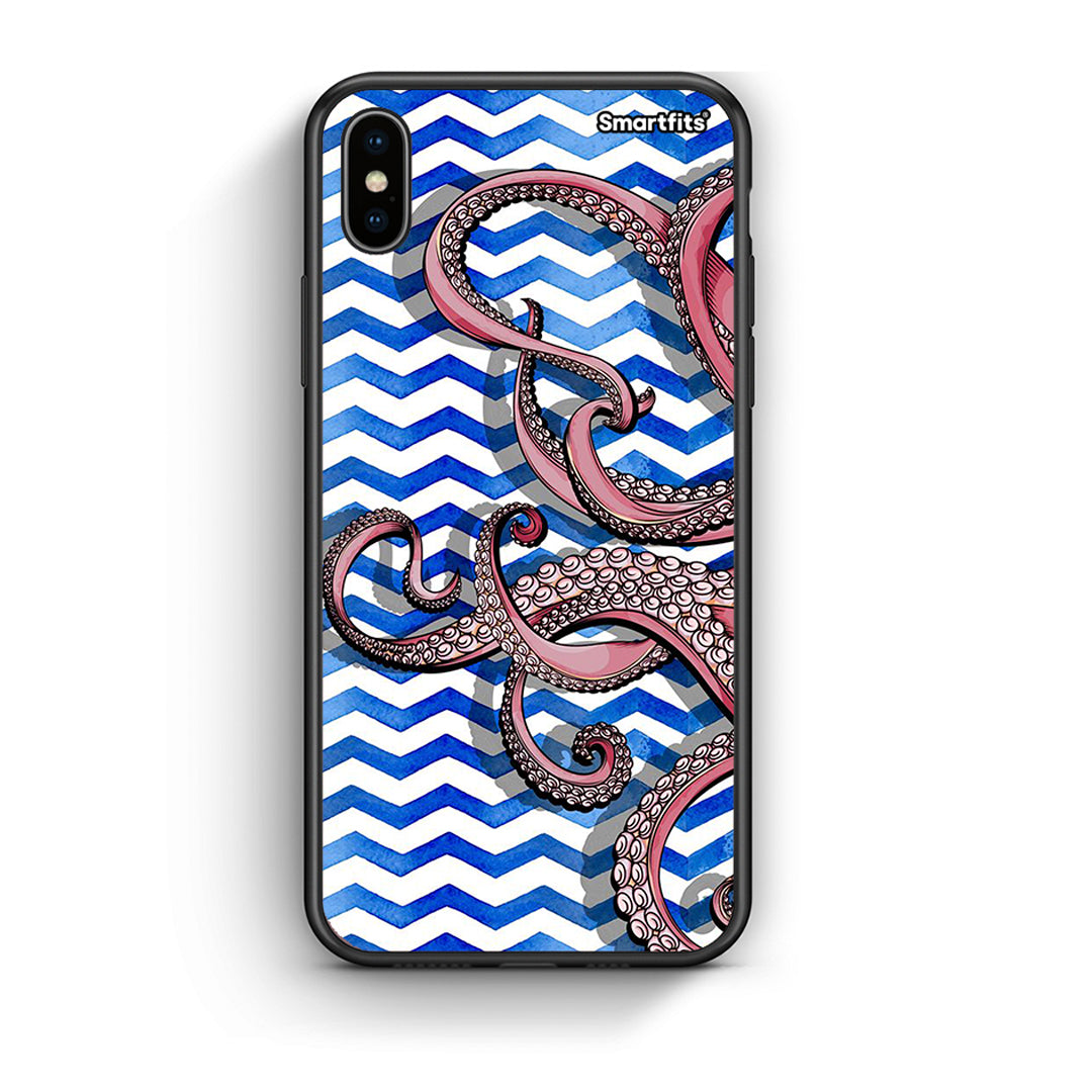 iphone xs max Chevron Devilfish θήκη από τη Smartfits με σχέδιο στο πίσω μέρος και μαύρο περίβλημα | Smartphone case with colorful back and black bezels by Smartfits