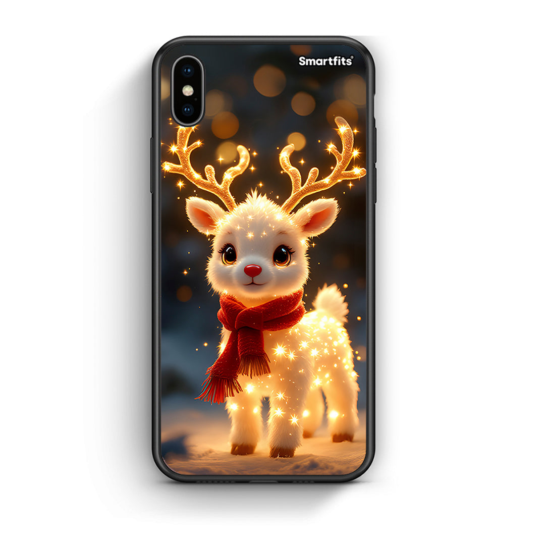 iPhone X/Xs Christmas Cutie θήκη από τη Smartfits με σχέδιο στο πίσω μέρος και μαύρο περίβλημα | Smartphone case with colorful back and black bezels by Smartfits