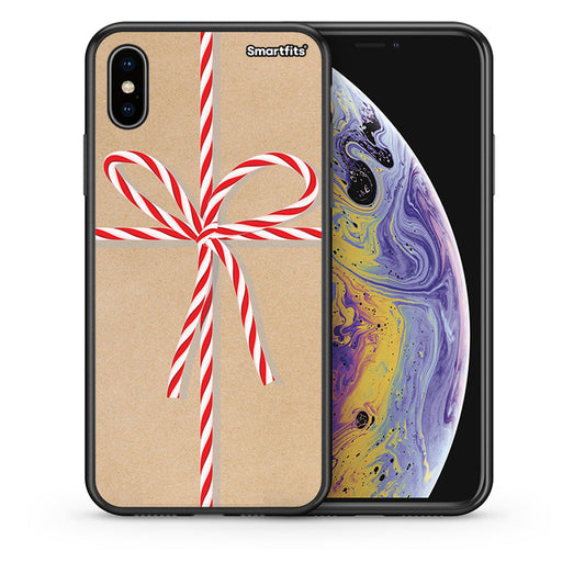 Θήκη iPhone Xs Max Christmas Gift από τη Smartfits με σχέδιο στο πίσω μέρος και μαύρο περίβλημα | iPhone Xs Max Christmas Gift case with colorful back and black bezels