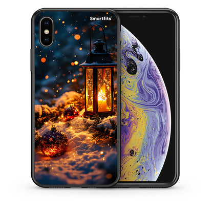 Θήκη iPhone Xs Max Christmas Ornaments από τη Smartfits με σχέδιο στο πίσω μέρος και μαύρο περίβλημα | iPhone Xs Max Christmas Ornaments case with colorful back and black bezels