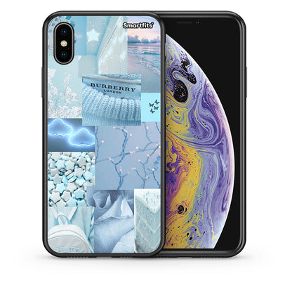 Θήκη iPhone Xs Max Ciel Aesthetic Collage από τη Smartfits με σχέδιο στο πίσω μέρος και μαύρο περίβλημα | iPhone Xs Max Ciel Aesthetic Collage case with colorful back and black bezels