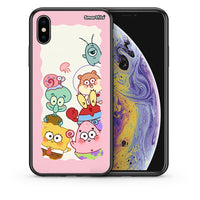 Thumbnail for Θήκη iPhone Xs Max Cute Companion από τη Smartfits με σχέδιο στο πίσω μέρος και μαύρο περίβλημα | iPhone Xs Max Cute Companion case with colorful back and black bezels