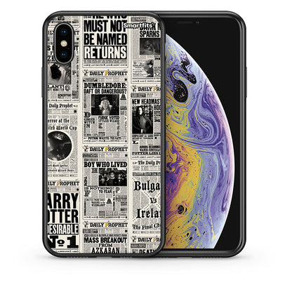 Θήκη iPhone Xs Max Harry Paper από τη Smartfits με σχέδιο στο πίσω μέρος και μαύρο περίβλημα | iPhone Xs Max Harry Paper case with colorful back and black bezels