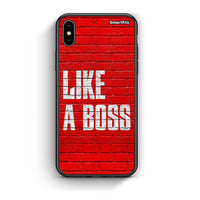 Thumbnail for iPhone X/Xs Like A Boss θήκη από τη Smartfits με σχέδιο στο πίσω μέρος και μαύρο περίβλημα | Smartphone case with colorful back and black bezels by Smartfits