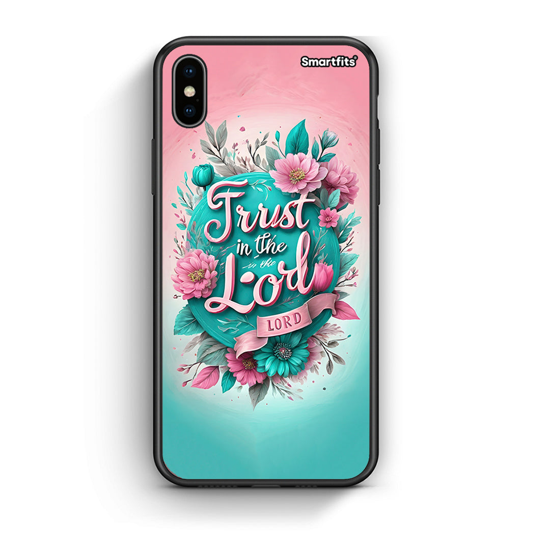 iPhone X/Xs Lord Trust θήκη από τη Smartfits με σχέδιο στο πίσω μέρος και μαύρο περίβλημα | Smartphone case with colorful back and black bezels by Smartfits