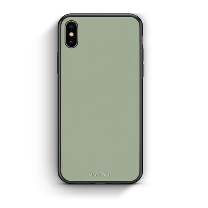 Θήκη iPhone Xs Max Sage Green από τη Smartfits με σχέδιο στο πίσω μέρος και μαύρο περίβλημα | iPhone Xs Max Sage Green case with colorful back and black bezels