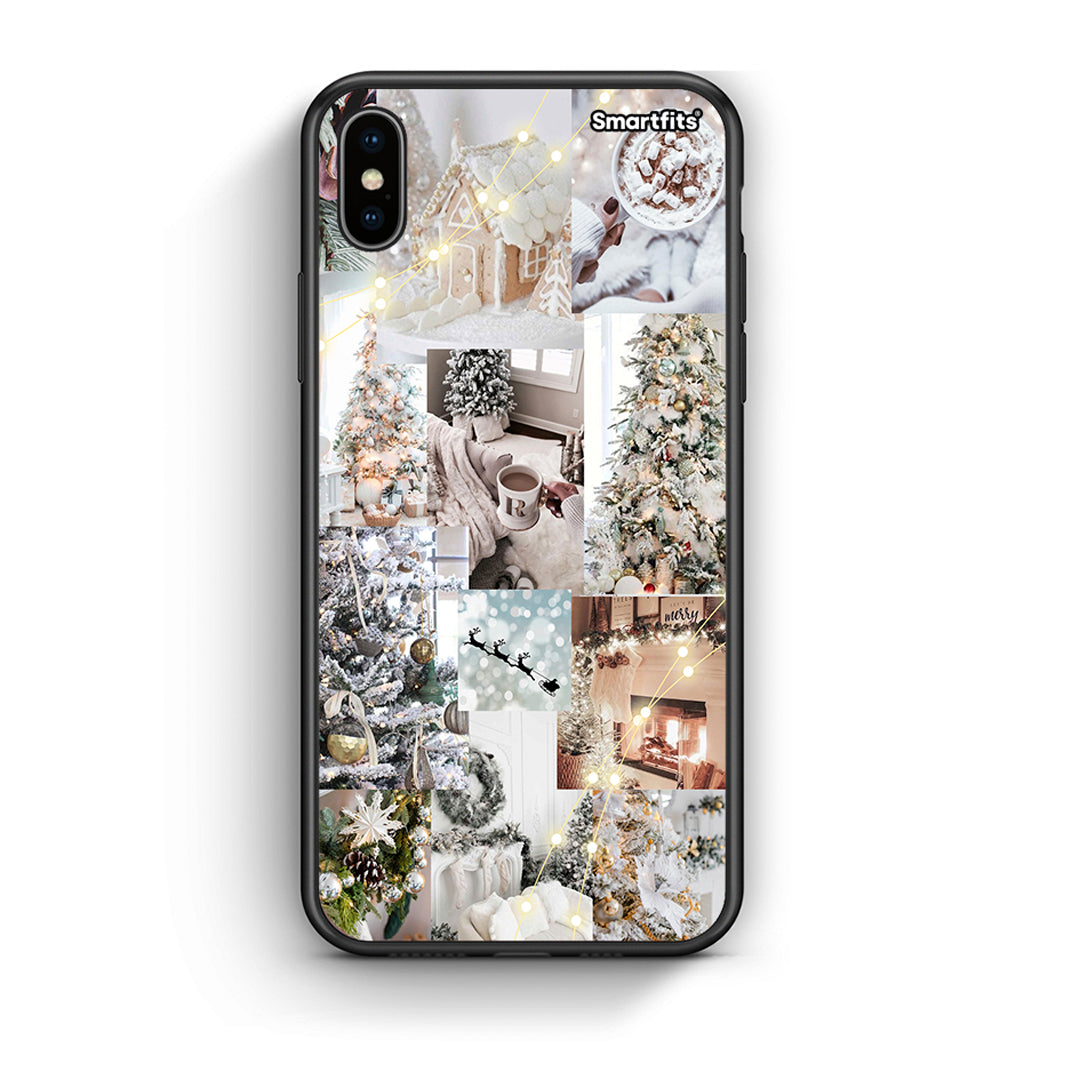 iphone xs max White Christmas θήκη από τη Smartfits με σχέδιο στο πίσω μέρος και μαύρο περίβλημα | Smartphone case with colorful back and black bezels by Smartfits
