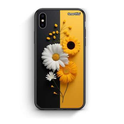 iphone xs max Yellow Daisies θήκη από τη Smartfits με σχέδιο στο πίσω μέρος και μαύρο περίβλημα | Smartphone case with colorful back and black bezels by Smartfits