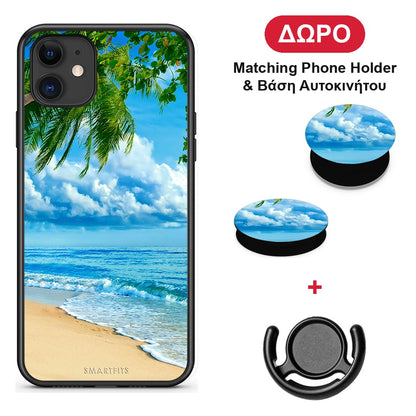 Beautiful Beach - iPhone 11 θήκη + Δώρο Phone Holder & Βάση Αυτοκινήτου