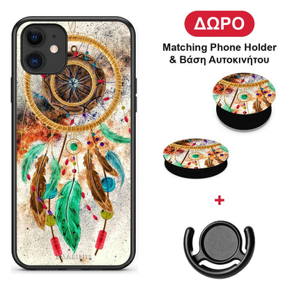 Boho DreamCatcher - iPhone 11 θήκη + Δώρο Phone Holder & Βάση Αυτοκινήτου