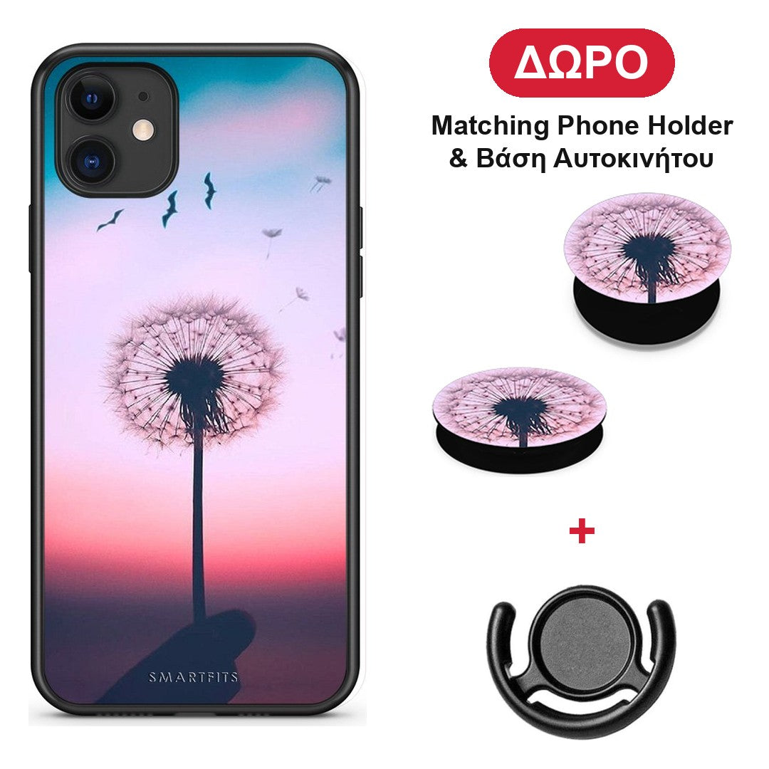 Boho Wish - iPhone 11 θήκη + Δώρο Phone Holder & Βάση Αυτοκινήτου