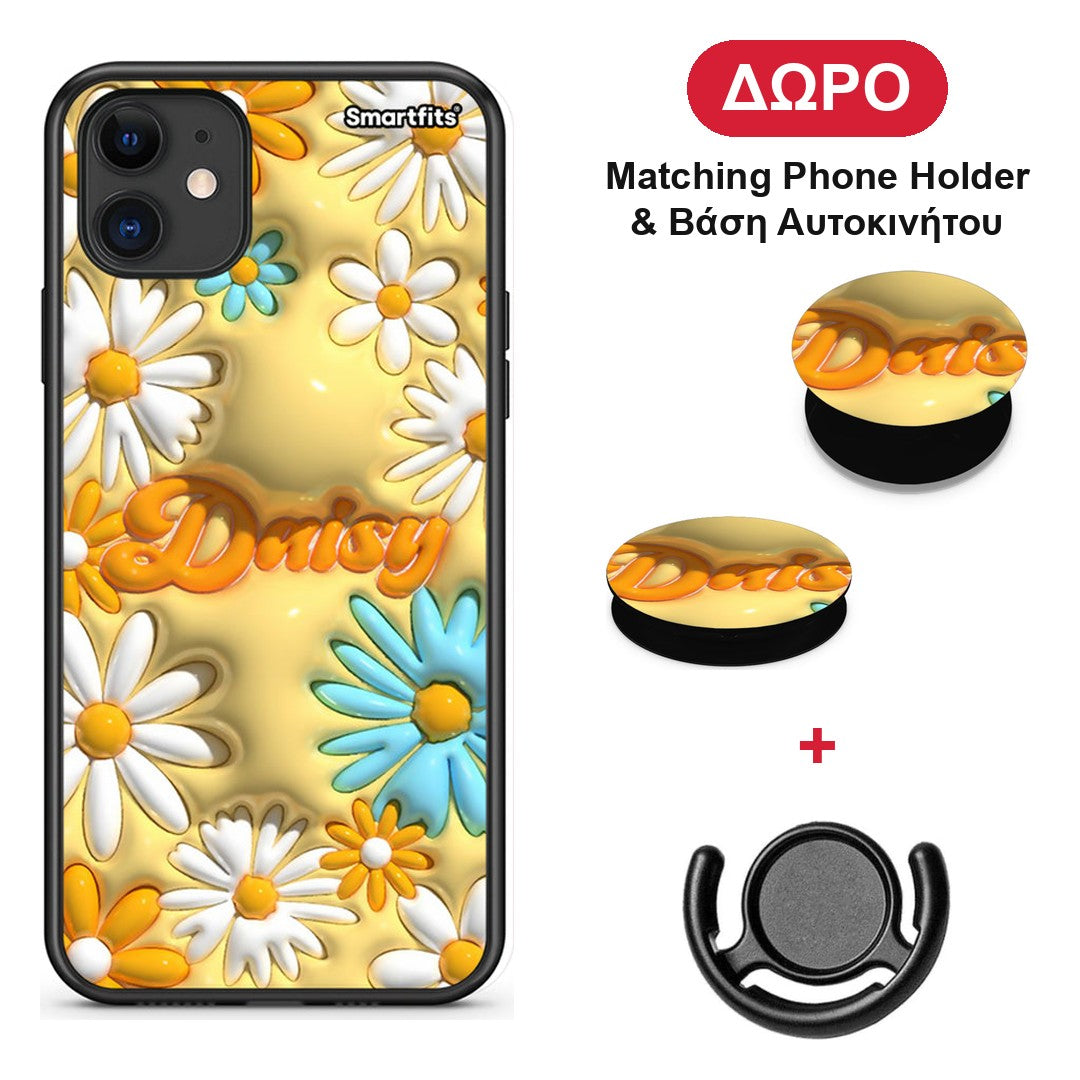 Bubble Daisies - iPhone 11 θήκη + Δώρο Phone Holder & Βάση Αυτοκινήτου