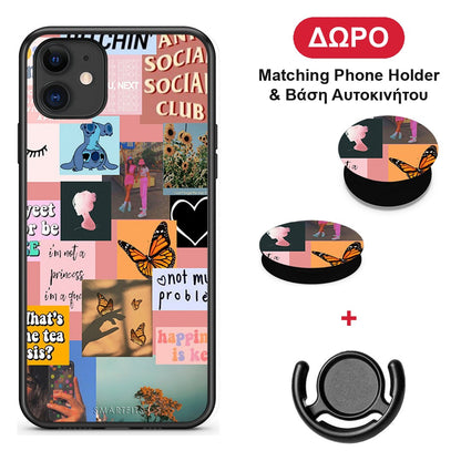Collage Bitchin - iPhone 11 θήκη + Δώρο Phone Holder & Βάση Αυτοκινήτου