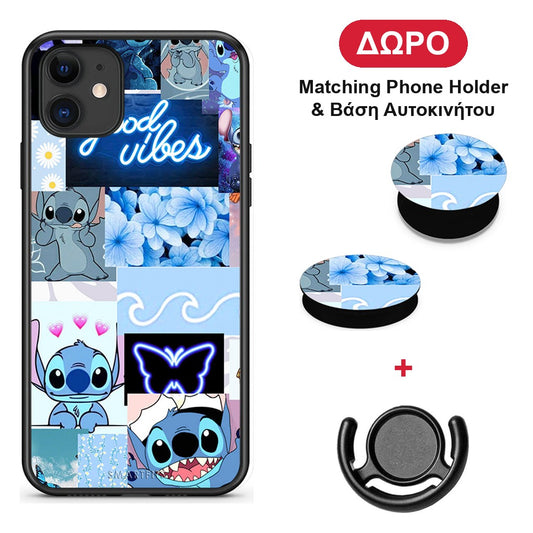 Collage Good Vibes - iPhone 11 θήκη + Δώρο Phone Holder & Βάση Αυτοκινήτου
