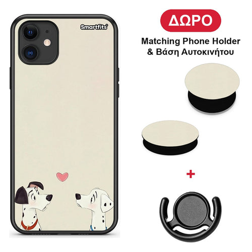Dalmatians Love - iPhone 11 θήκη + Δώρο Phone Holder & Βάση Αυτοκινήτου