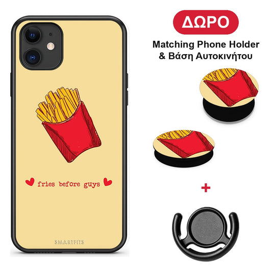 Fries Before Guys - iPhone 11 θήκη + Δώρο Phone Holder & Βάση Αυτοκινήτου