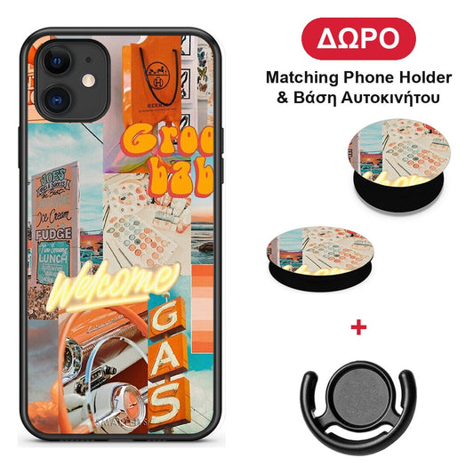 Groovy Babe - iPhone 11 θήκη + Δώρο Phone Holder & Βάση Αυτοκινήτου
