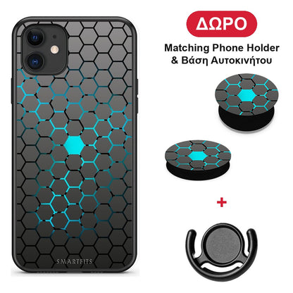Geometric Hexagonal - iPhone 11 θήκη + Δώρο Phone Holder & Βάση Αυτοκινήτου