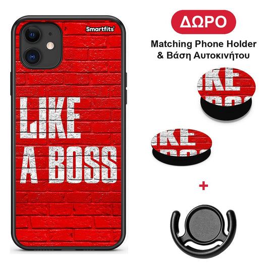 Like A Boss - iPhone 11 θήκη + Δώρο Phone Holder & Βάση Αυτοκινήτου