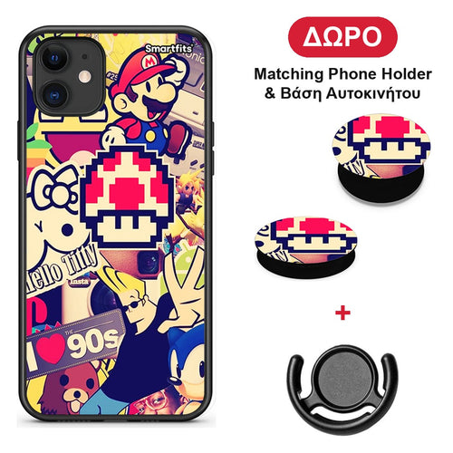Love The 90s - iPhone 11 θήκη + Δώρο Phone Holder & Βάση Αυτοκινήτου