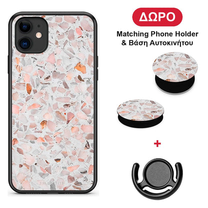 Marble Terrazzo - iPhone 11 θήκη + Δώρο Phone Holder & Βάση Αυτοκινήτου