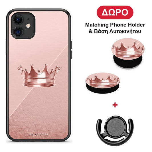 Minimal Crown - iPhone 11 θήκη + Δώρο Phone Holder & Βάση Αυτοκινήτου