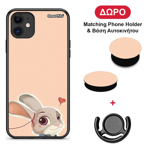 Nick Wilde And Judy Hopps Love 2 - iPhone 11 θήκη + Δώρο Phone Holder & Βάση Αυτοκινήτου