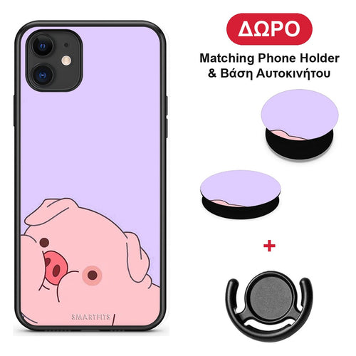 Pig Love 2 - iPhone 11 θήκη + Δώρο Phone Holder & Βάση Αυτοκινήτου