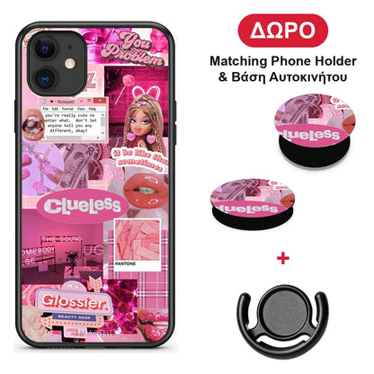 Pink Love - iPhone 11 θήκη + Δώρο Phone Holder & Βάση Αυτοκινήτου