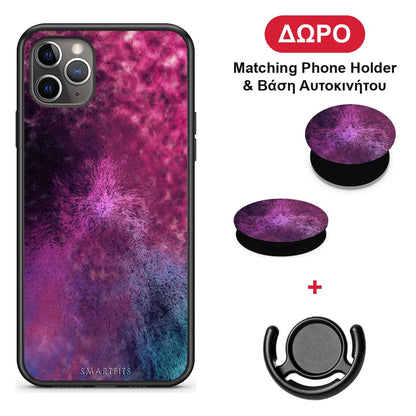 Galactic Aurora - iPhone 11 Pro θήκη + Δώρο Phone Holder & Βάση Αυτοκινήτου