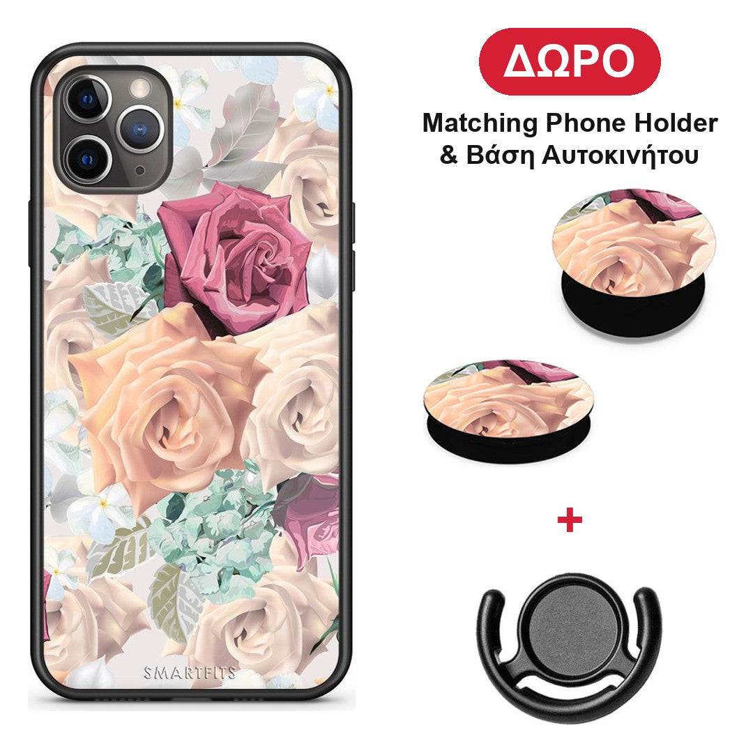 Floral Bouquet - iPhone 11 Pro θήκη + Δώρο Phone Holder & Βάση Αυτοκινήτου