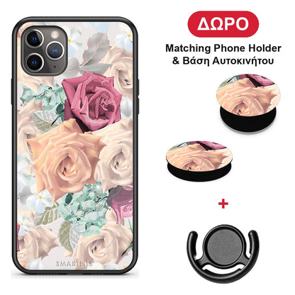 Floral Bouquet - iPhone 11 Pro θήκη + Δώρο Phone Holder & Βάση Αυτοκινήτου