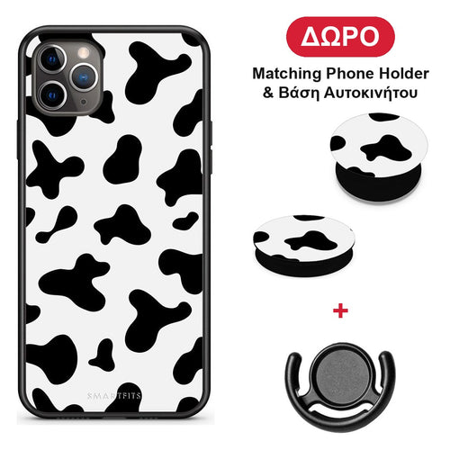 Cow Print - iPhone 11 Pro θήκη + Δώρο Phone Holder & Βάση Αυτοκινήτου