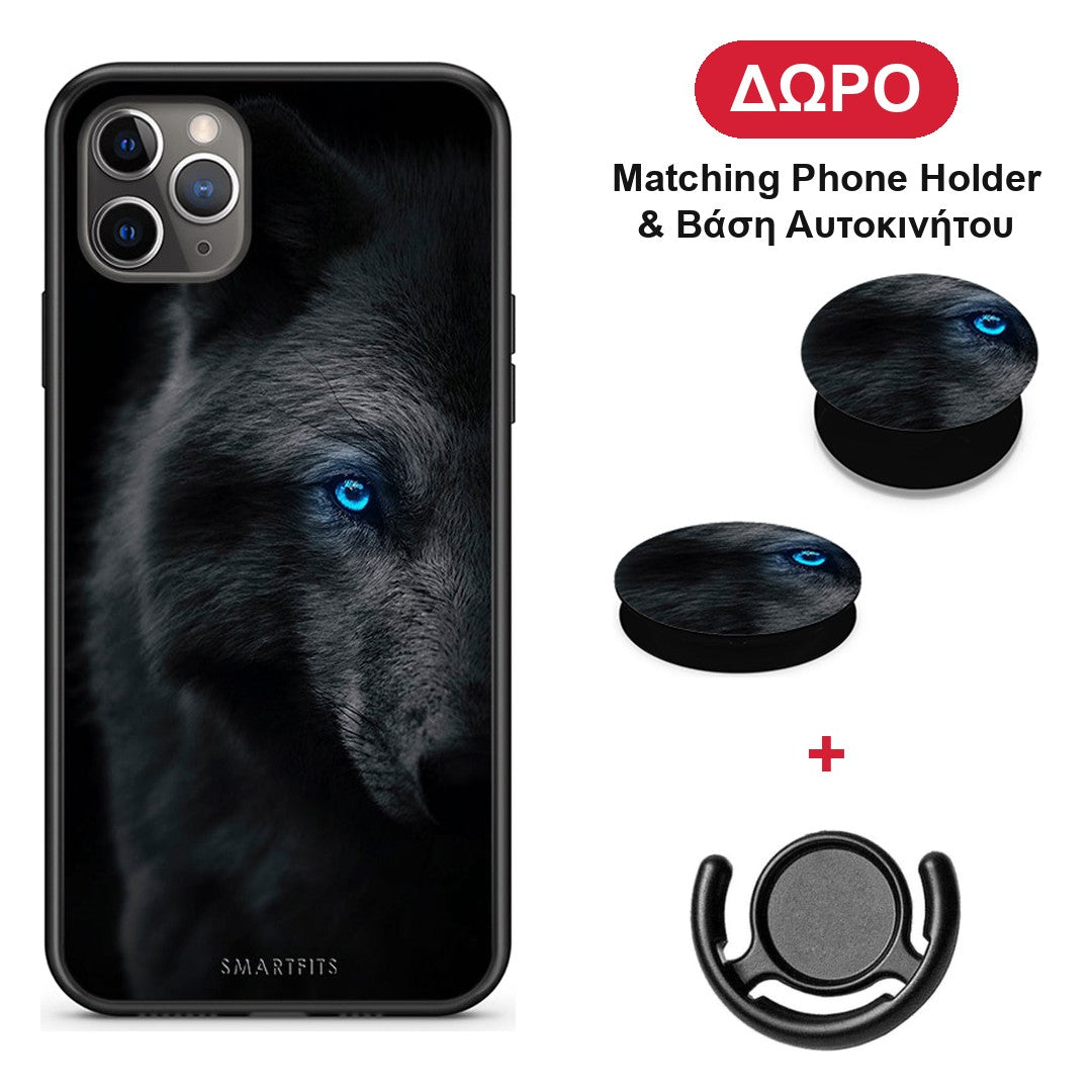 Dark Wolf - iPhone 11 Pro θήκη + Δώρο Phone Holder & Βάση Αυτοκινήτου